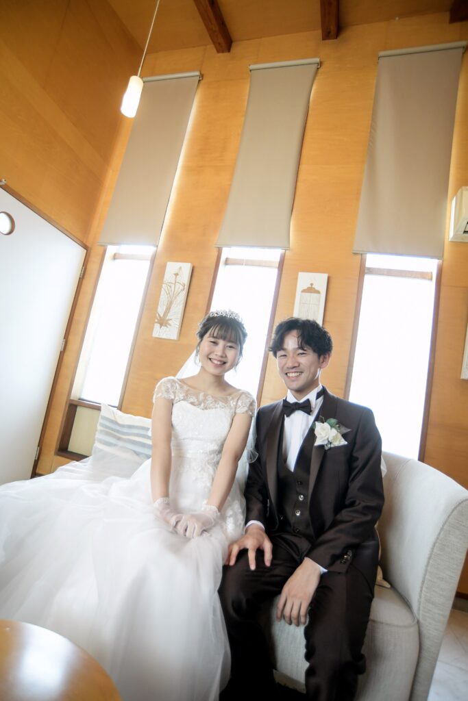 気持ちの良い晴天でのチャペル式です。　熊本の結婚式場　菊南温泉ユウベルホテル